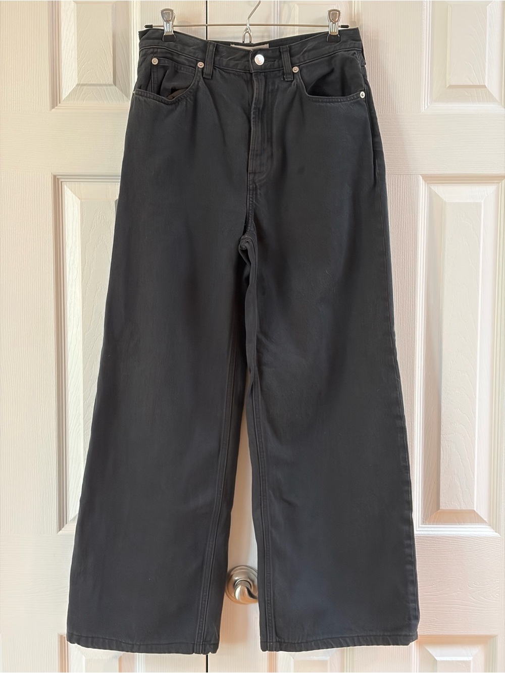 Everlane Black Baggy Wide Leg Jeans Size 27R